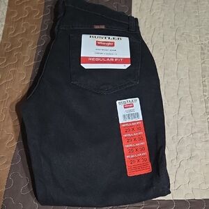 Wrangler Men's Dark Gray Relaxed Jeans